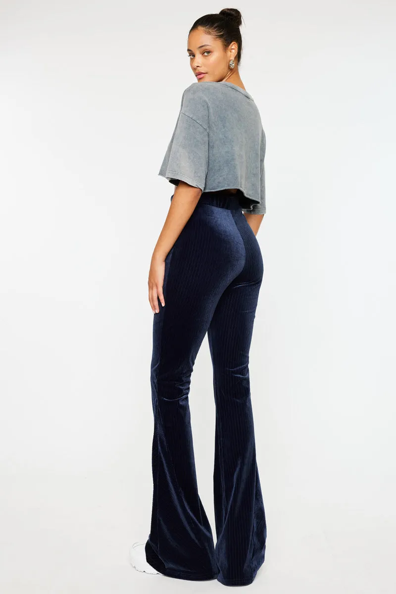 Gracey High Rise Velvet Flare Pants sold by Kan Can product image thumbnail 2