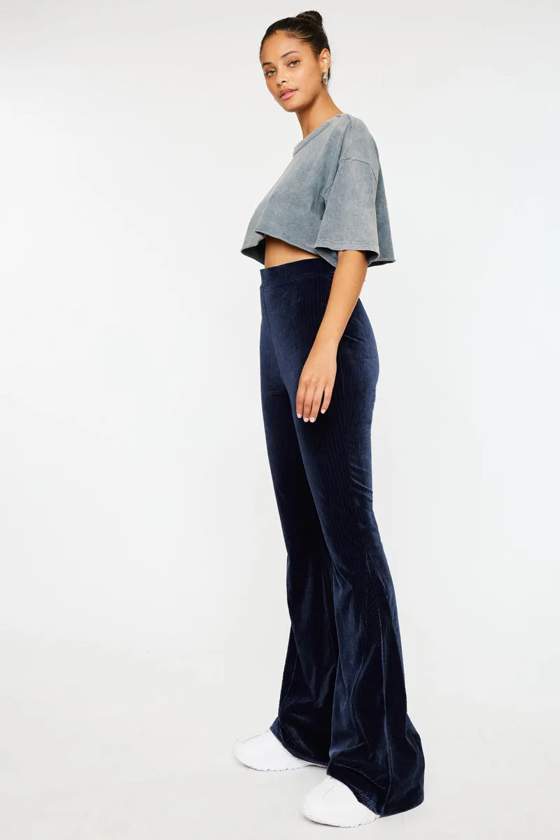 Gracey High Rise Velvet Flare Pants sold by Kan Can product image thumbnail 4