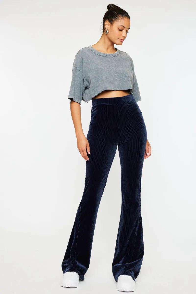 Gracey High Rise Velvet Flare Pants sold by Kan Can product image thumbnail 3