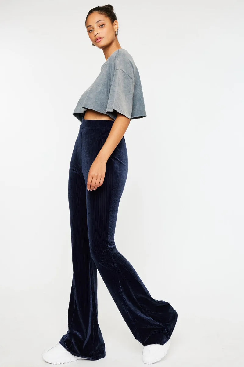 Gracey High Rise Velvet Flare Pants sold by Kan Can product image thumbnail 5