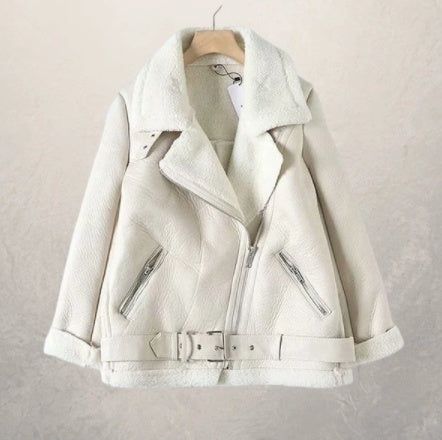 Women's motorcycle jacket leather jacket sold by Kan Can product image thumbnail 5
