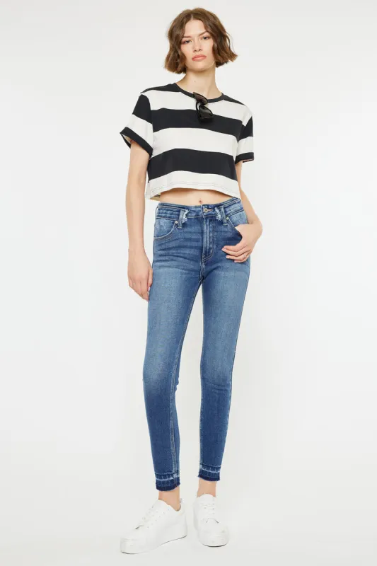 Cleopatra High Rise Ankle Skinny Jeans sold by Kan Can