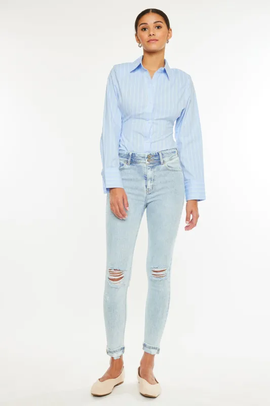 Kendall High Rise Ankle Skinny Jeans sold by Kan Can