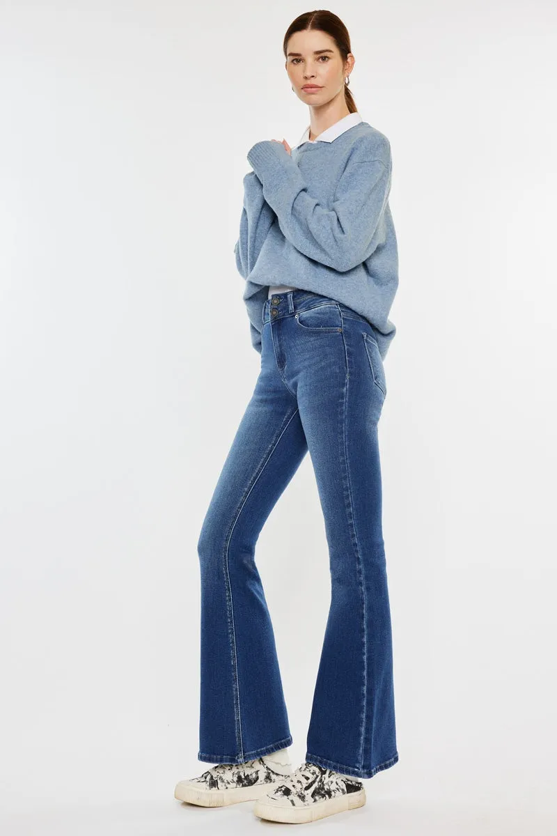 Vida High Rise Flare Jeans sold by Kan Can product image thumbnail 4