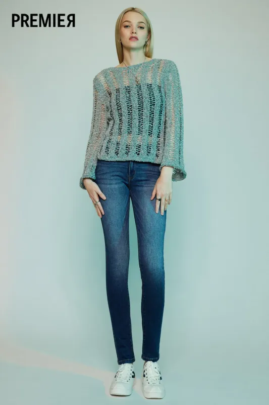 Luna Premier Mid Rise Super Skinny Jeans sold by Kan Can