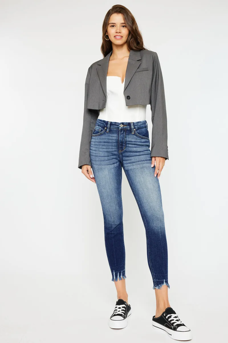 Eliza High Rise Ankle Skinny Jeans sold by Kan Can