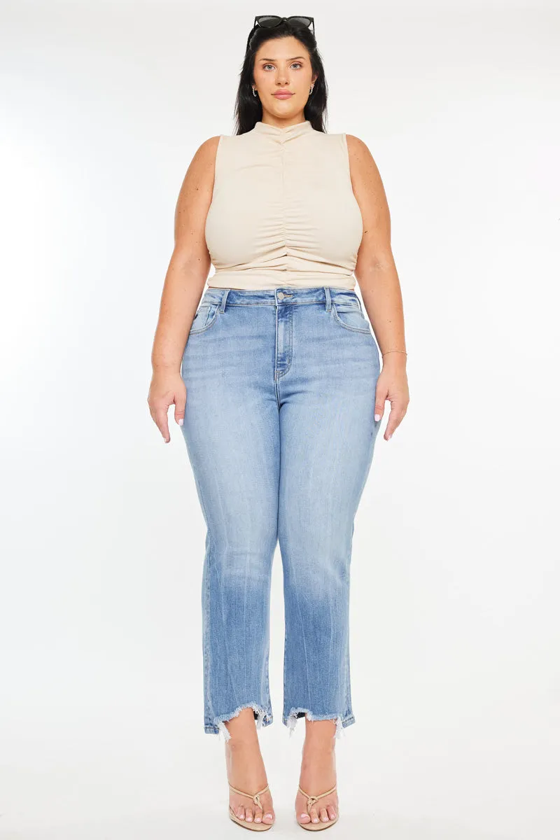 Angela Essentials High Rise Slim Crop Straight Jeans (Plus Size) sold by Kan Can product image thumbnail 4
