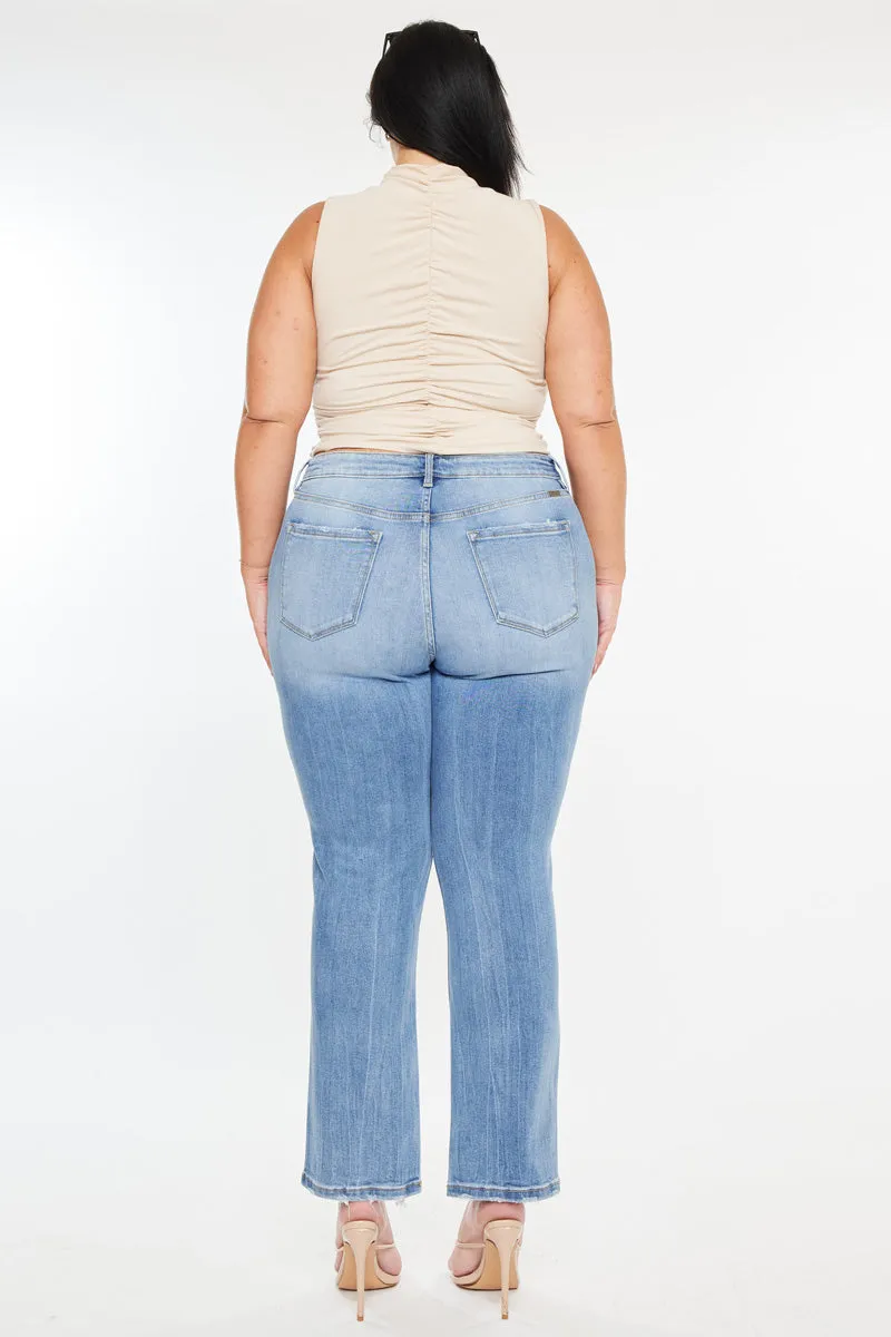 Angela Essentials High Rise Slim Crop Straight Jeans (Plus Size) sold by Kan Can product image thumbnail 2