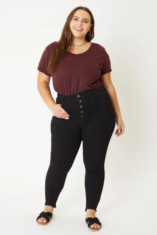 Mary Ultra High Rise Super Skinny Jeans (Plus Size) sold by Kan Can