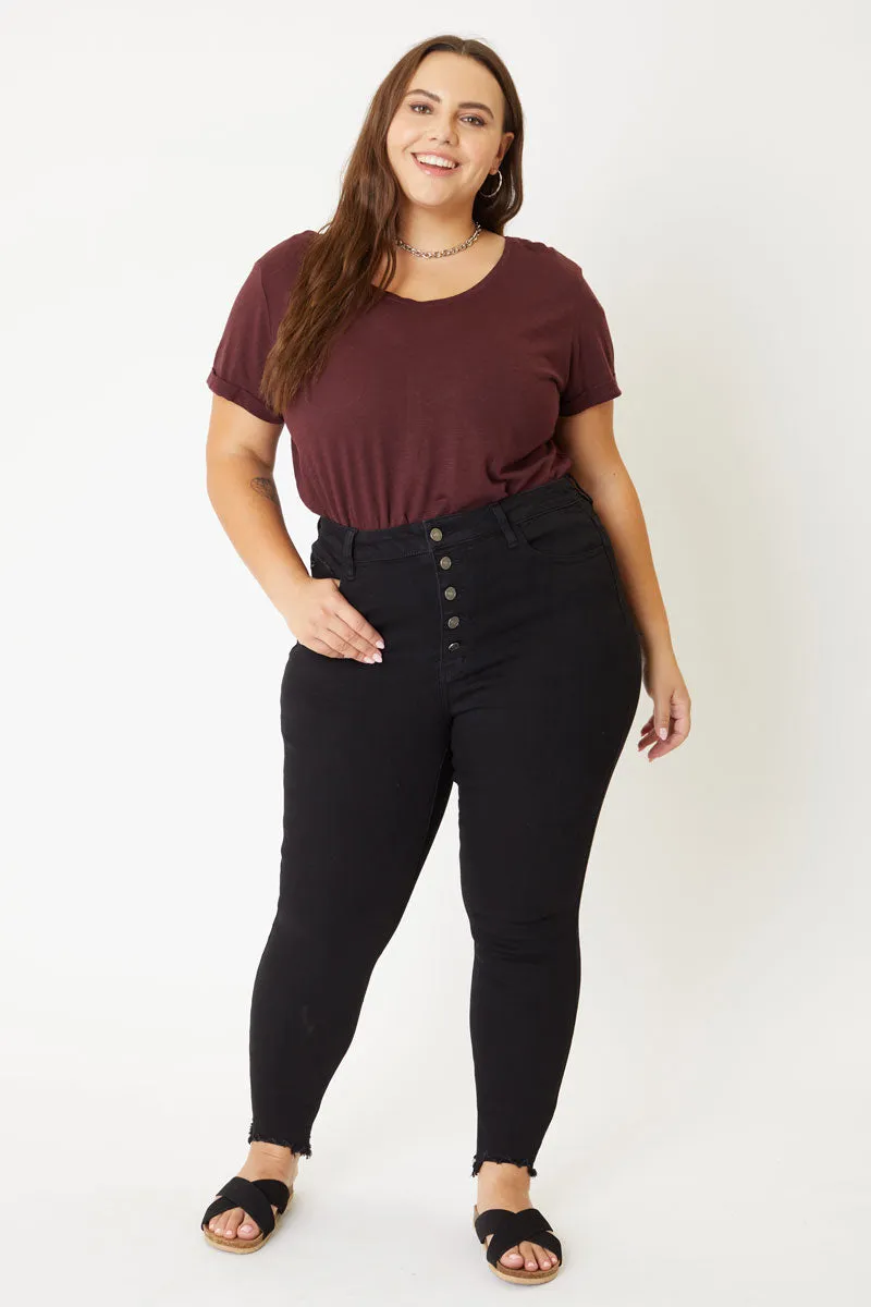 Mary Ultra High Rise Super Skinny Jeans (Plus Size) sold by Kan Can