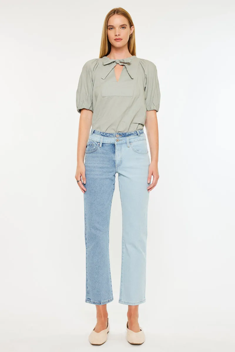 Pearl High Rise Straight Leg Jeans sold by Kan Can product image thumbnail 4