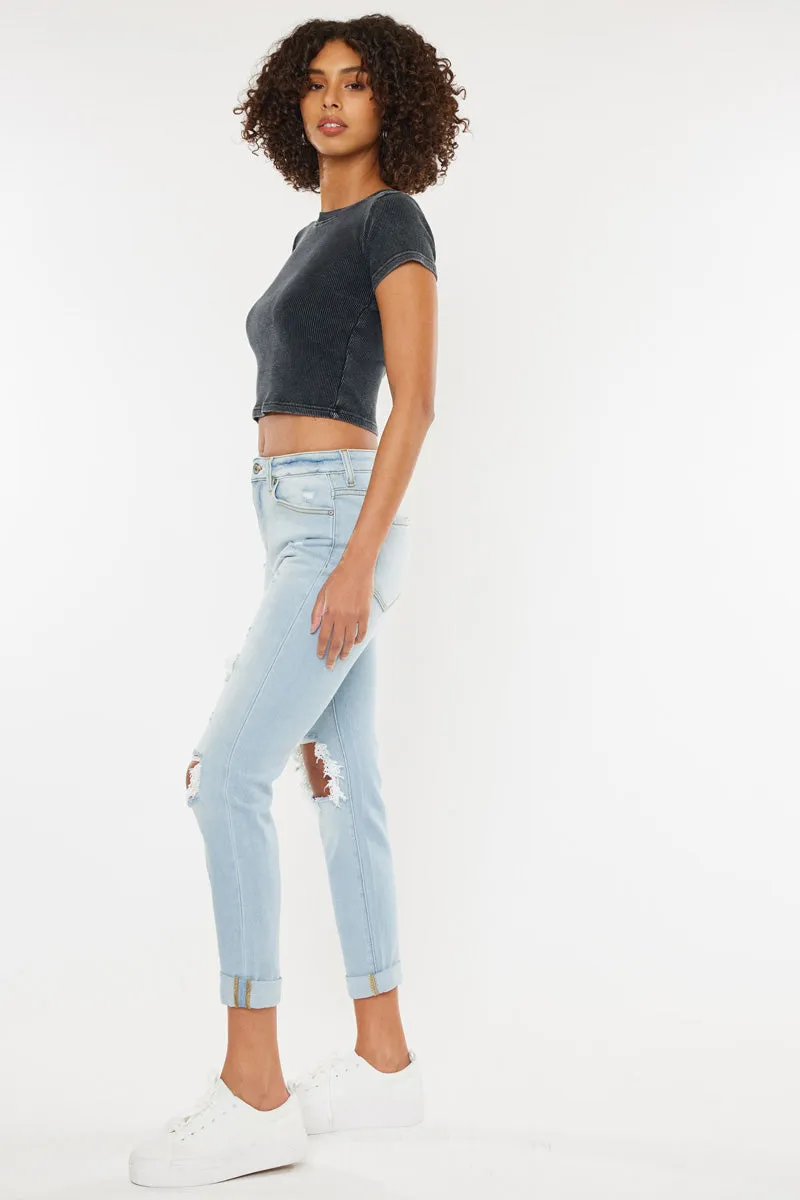 Greer Ultra High Rise Mom Jeans sold by Kan Can product image thumbnail 4