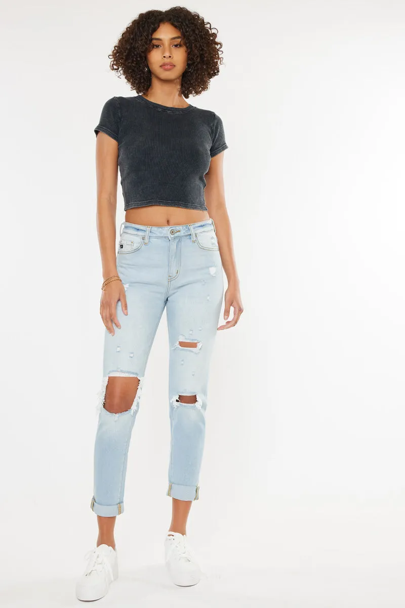 Greer Ultra High Rise Mom Jeans sold by Kan Can product image thumbnail 2