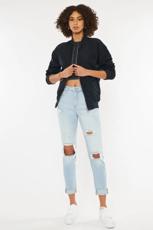 Greer Ultra High Rise Mom Jeans sold by Kan Can