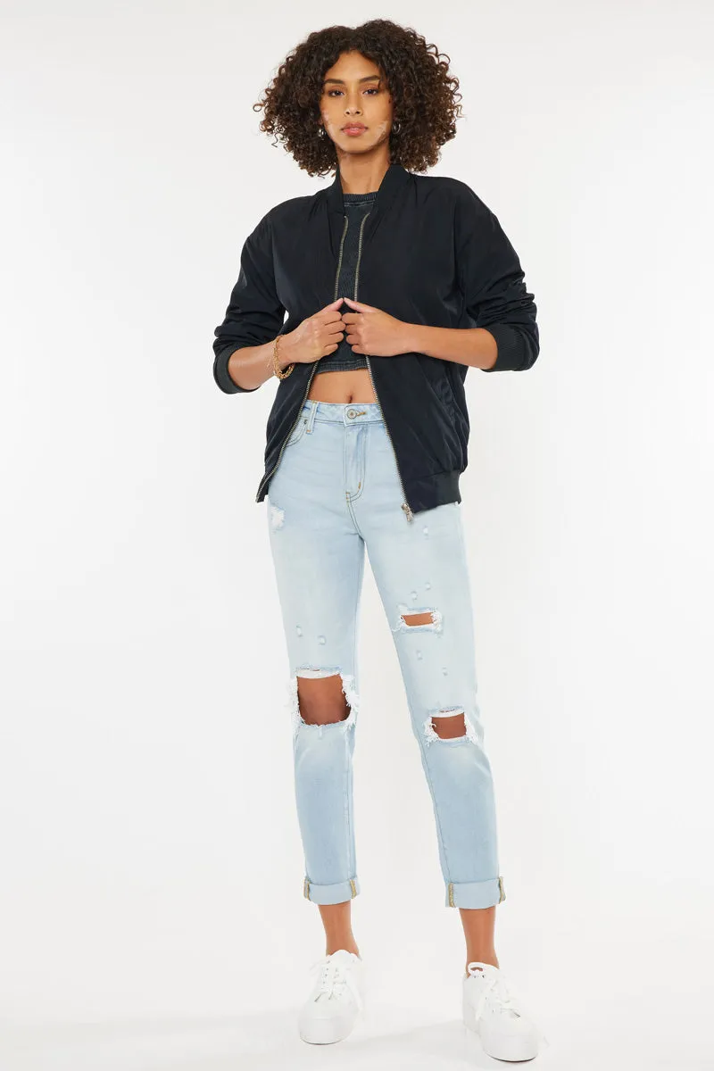 Greer Ultra High Rise Mom Jeans sold by Kan Can