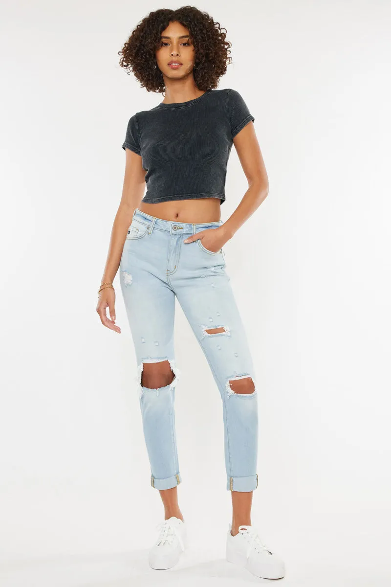 Greer Ultra High Rise Mom Jeans sold by Kan Can product image thumbnail 3