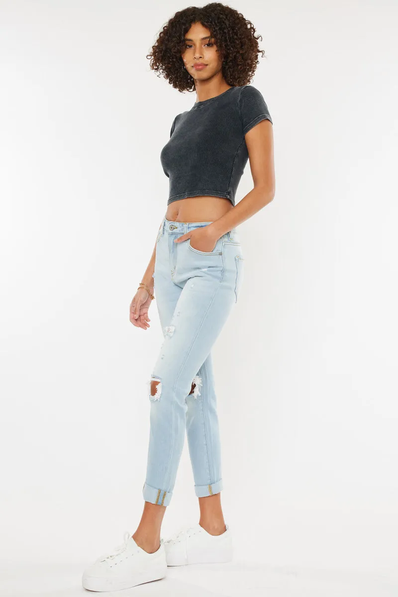 Greer Ultra High Rise Mom Jeans sold by Kan Can product image thumbnail 5