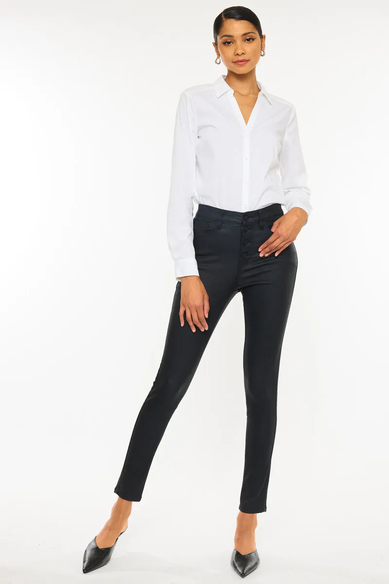 Autumn High Rise Faux Leather Ankle Skinny Pants sold by Kan Can product image thumbnail 4