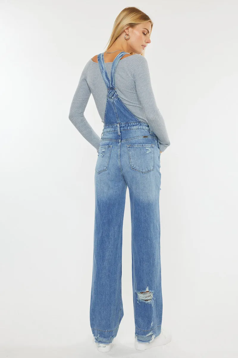 Malibu High Rise Wide Leg Overalls sold by Kan Can product image thumbnail 2