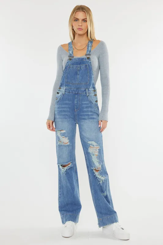 Malibu High Rise Wide Leg Overalls sold by Kan Can
