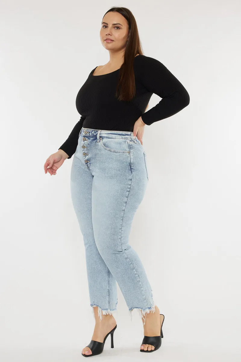 Mapel High Rise Slim Straight Jeans (Plus Size) sold by Kan Can product image thumbnail 4