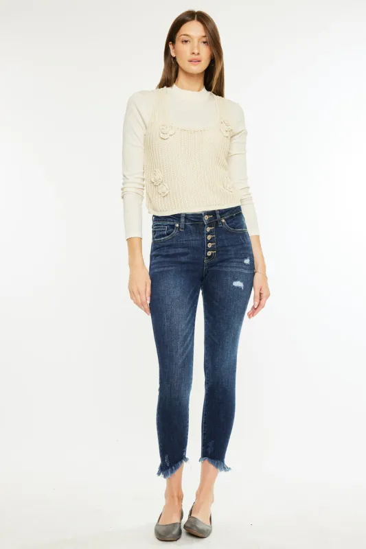 Winston High Rise Cropped Skinny Jeans sold by Kan Can