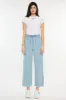 Milly High Rise Cropped  Wide Leg Jeans sold by Kan Can