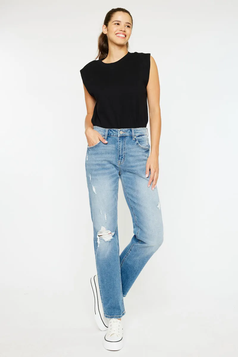 Mariko High Rise Slim Straight Leg Jeans sold by Kan Can product image thumbnail 4