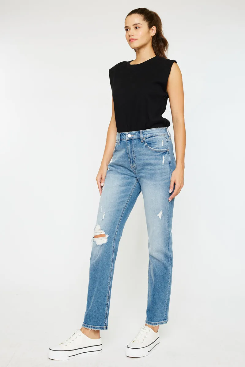 Mariko High Rise Slim Straight Leg Jeans sold by Kan Can product image thumbnail 5