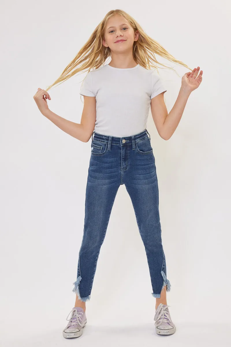 Rio High Rise Ankle Skinny Kid Jeans sold by Kan Can