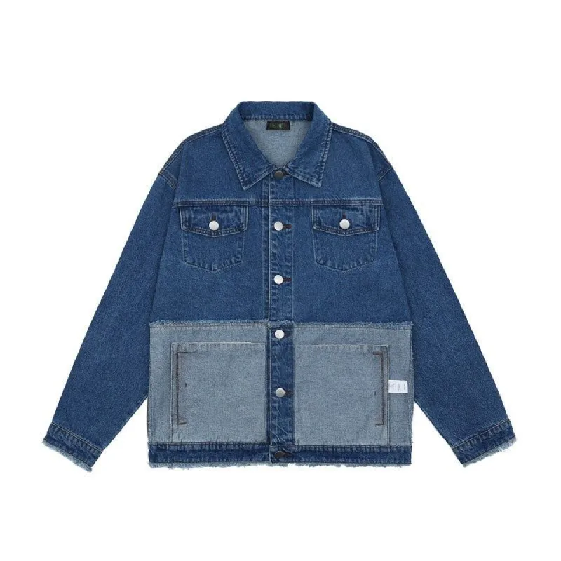 Stitching Loose And Versatile, Denim Jacket Jacket sold by Kan Can