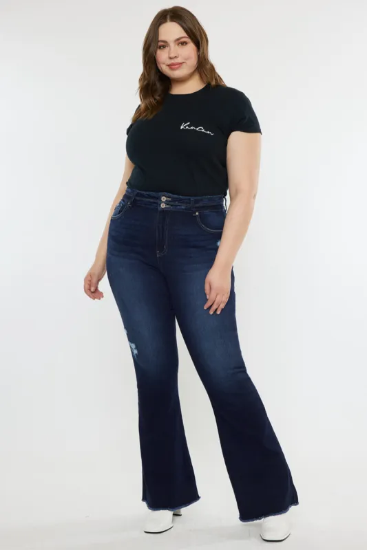 Gill High Rise Flare Jeans (Plus Size) sold by Kan Can