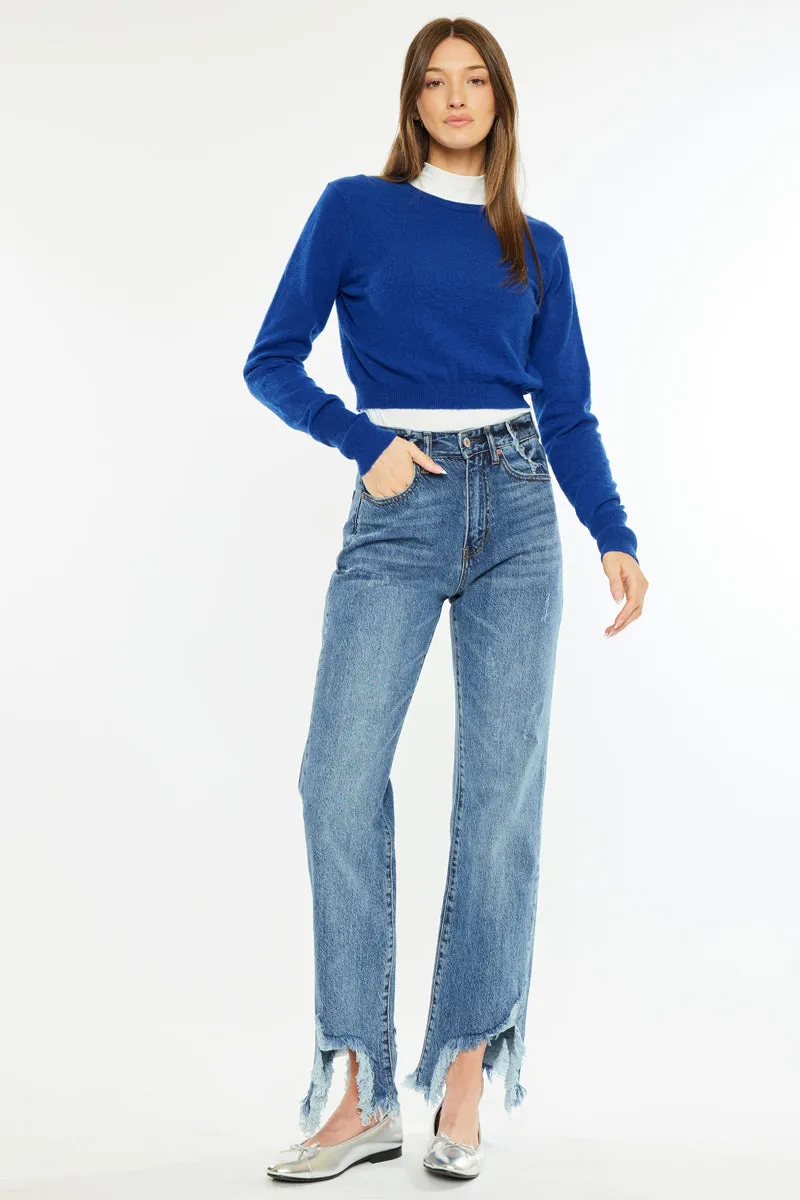 Tess High Rise Straight Leg Jeans sold by Kan Can