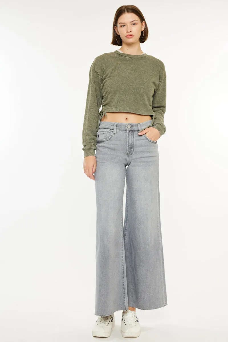 Bada High Rise Cropped Palazzo Jeans sold by Kan Can product image thumbnail 4