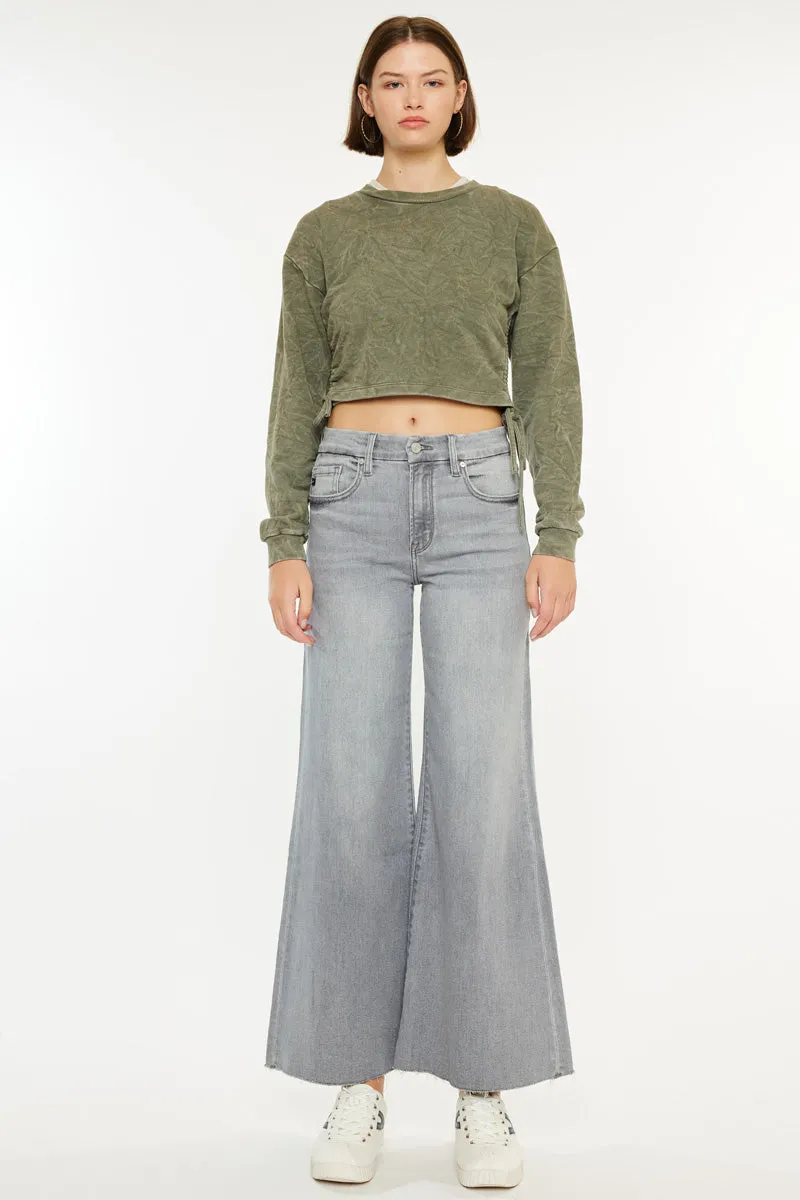 Bada High Rise Cropped Palazzo Jeans sold by Kan Can product image thumbnail 3