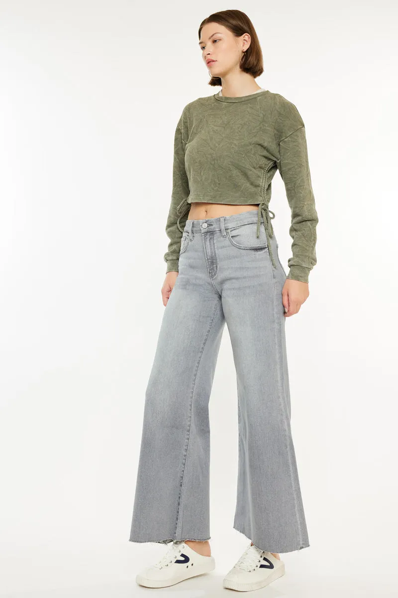Bada High Rise Cropped Palazzo Jeans sold by Kan Can product image thumbnail 5