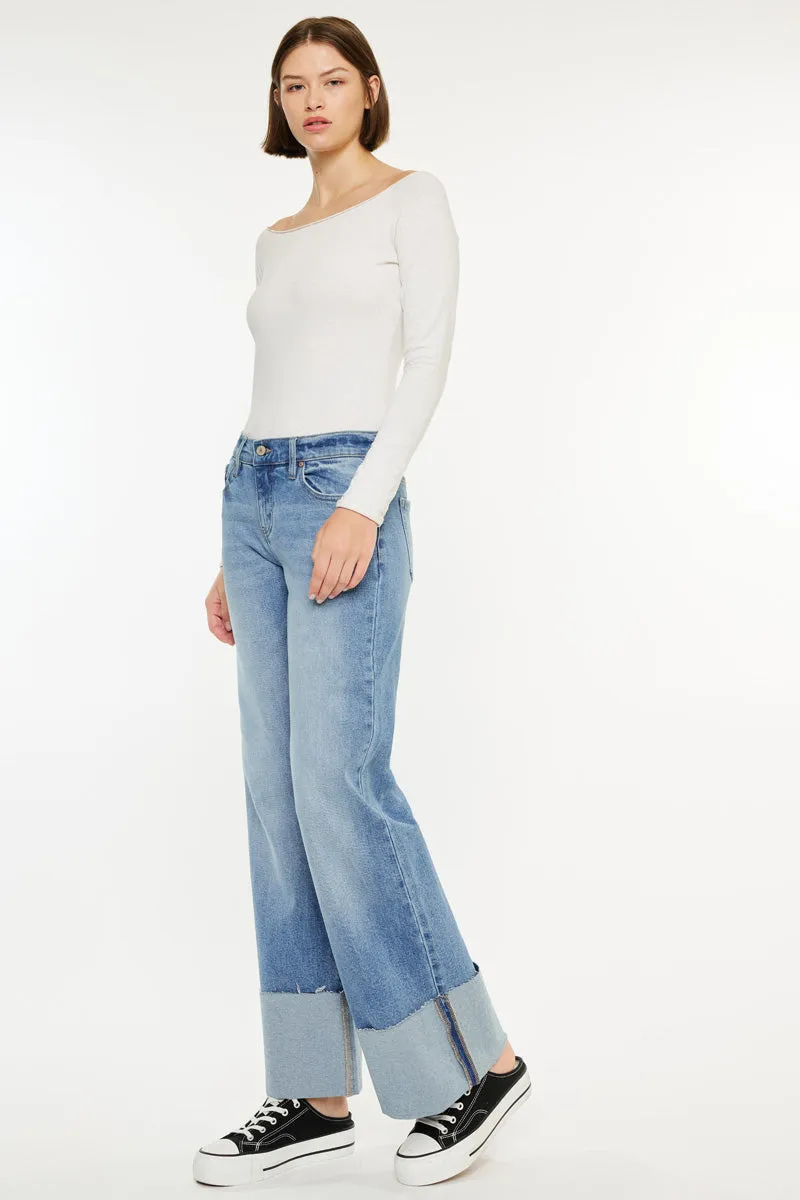 Emma Mid Rise Wide Leg Jeans sold by Kan Can product image thumbnail 3