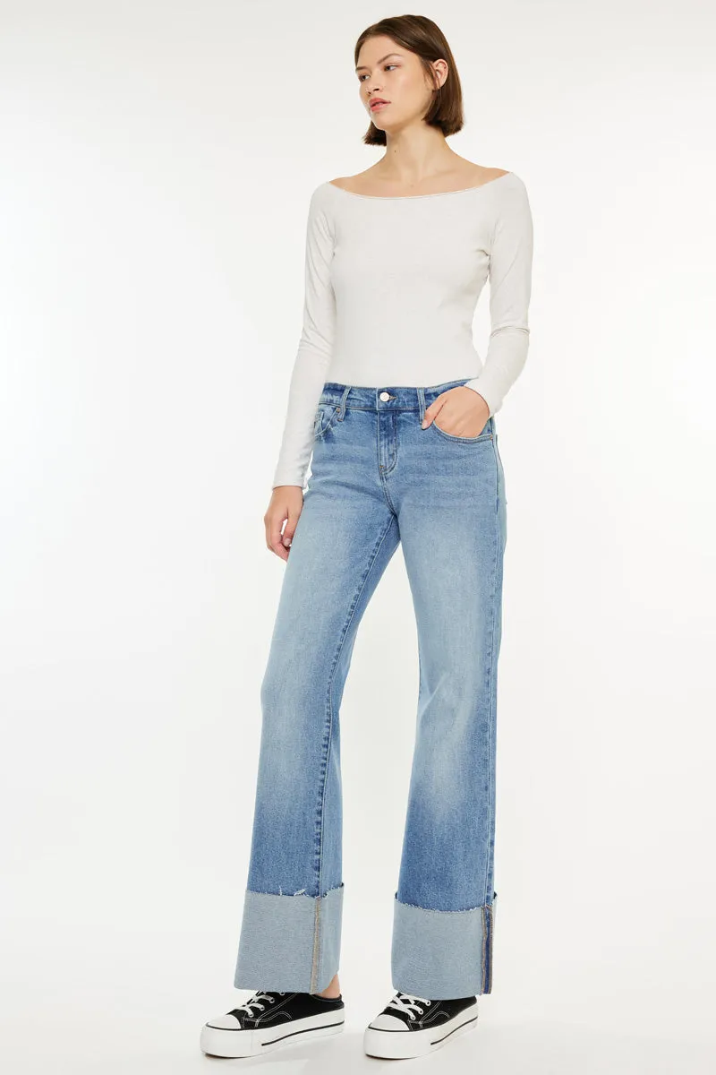 Emma Mid Rise Wide Leg Jeans sold by Kan Can product image thumbnail 4