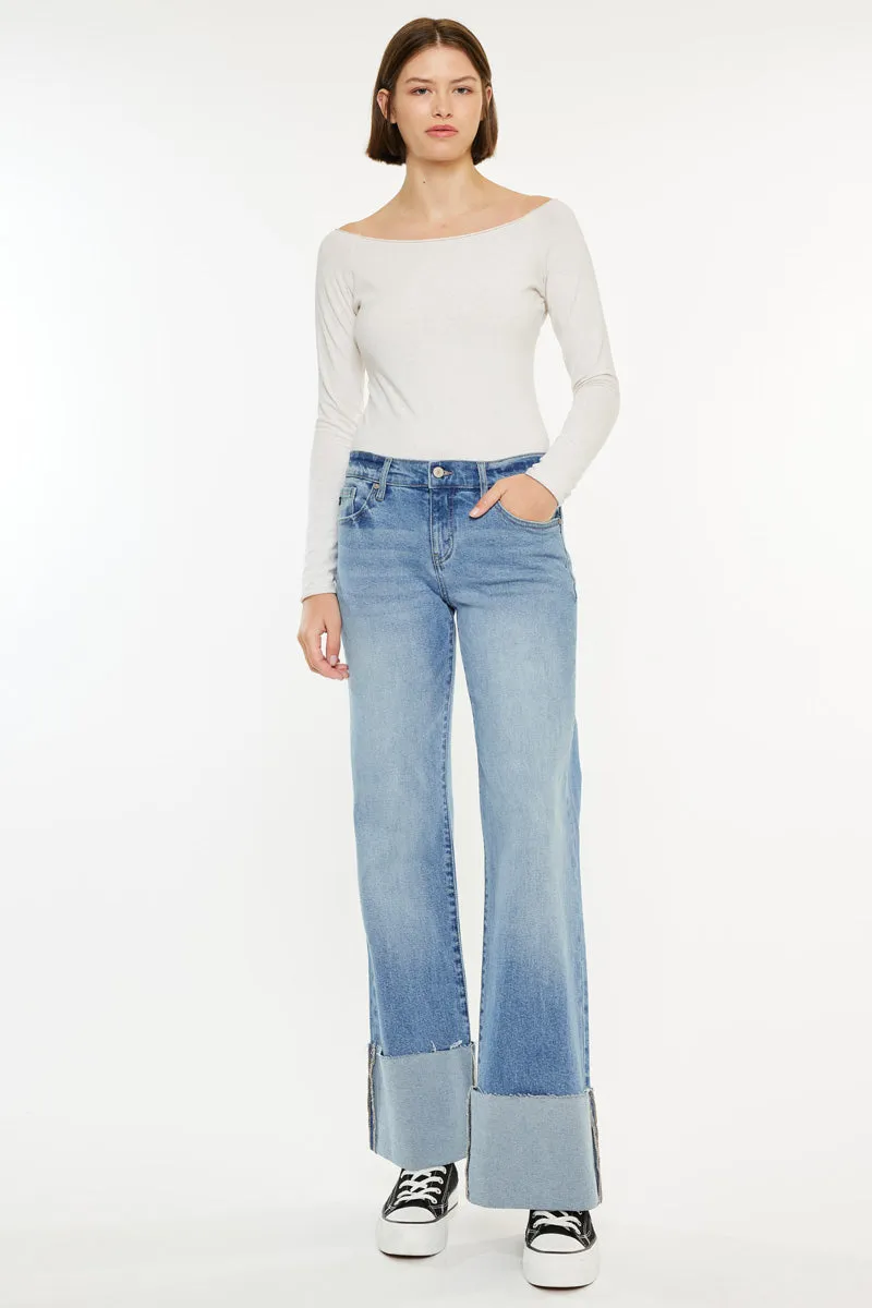 Emma Mid Rise Wide Leg Jeans sold by Kan Can product image thumbnail 2