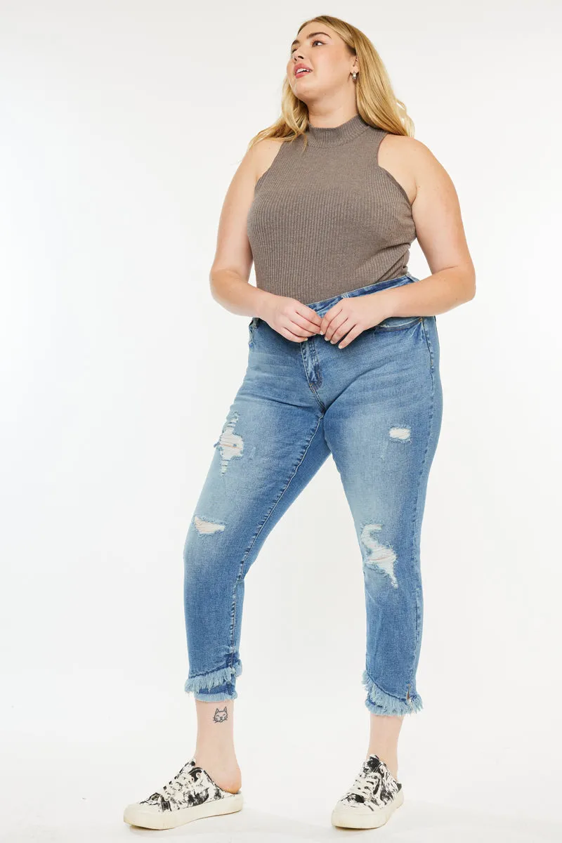 Gina Mid Rise Ankle Skinny Jeans (Plus Size) sold by Kan Can product image thumbnail 5