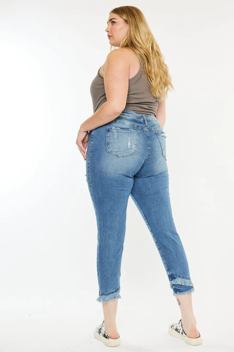 Gina Mid Rise Ankle Skinny Jeans (Plus Size) sold by Kan Can product image thumbnail 2