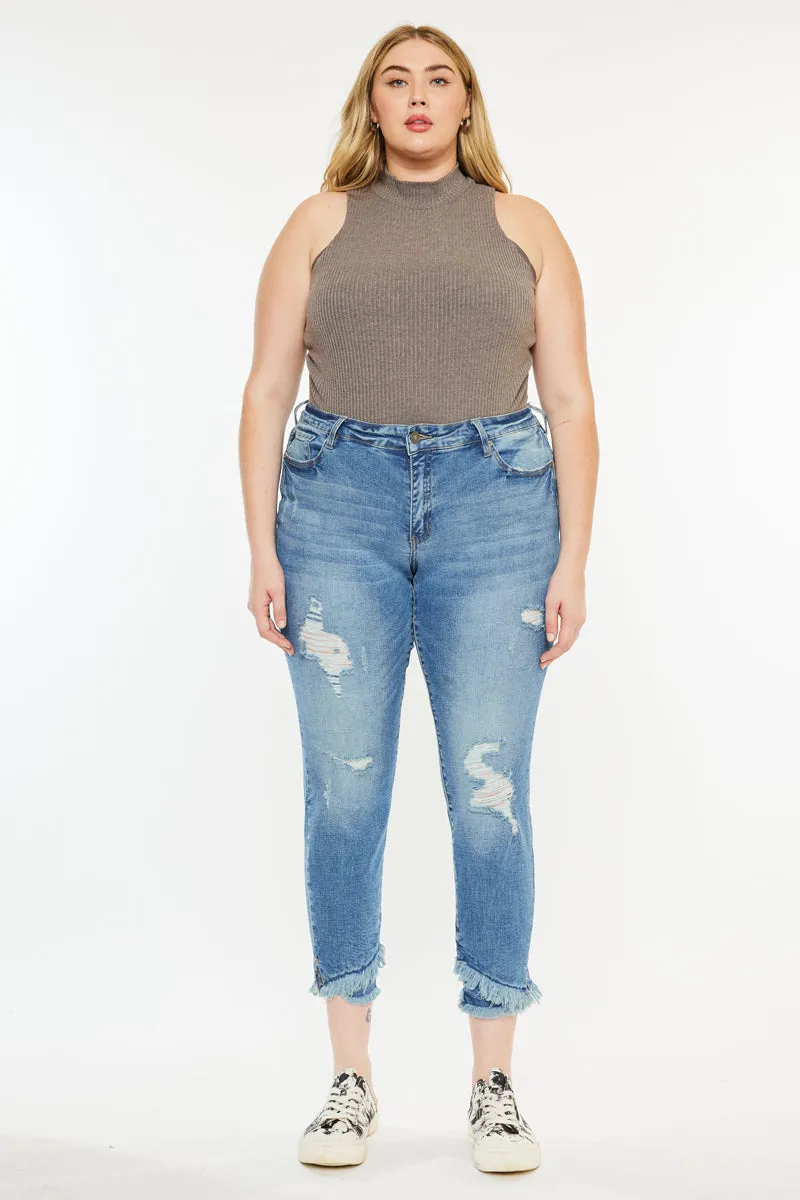 Gina Mid Rise Ankle Skinny Jeans (Plus Size) sold by Kan Can product image thumbnail 3