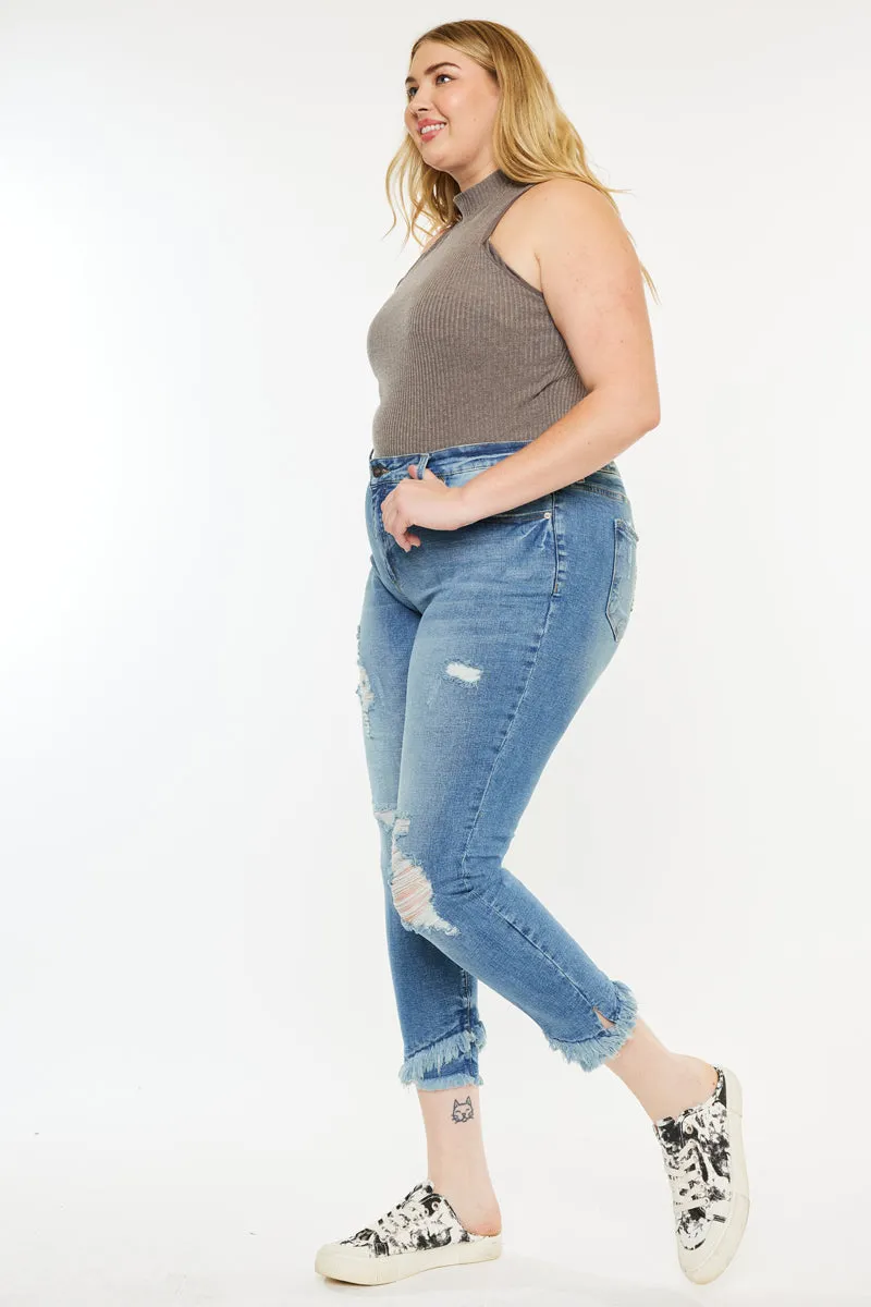 Gina Mid Rise Ankle Skinny Jeans (Plus Size) sold by Kan Can product image thumbnail 4
