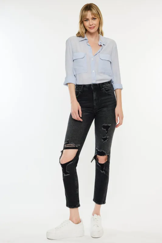 Norrine High Rise Slim Straight Leg Jeans sold by Kan Can
