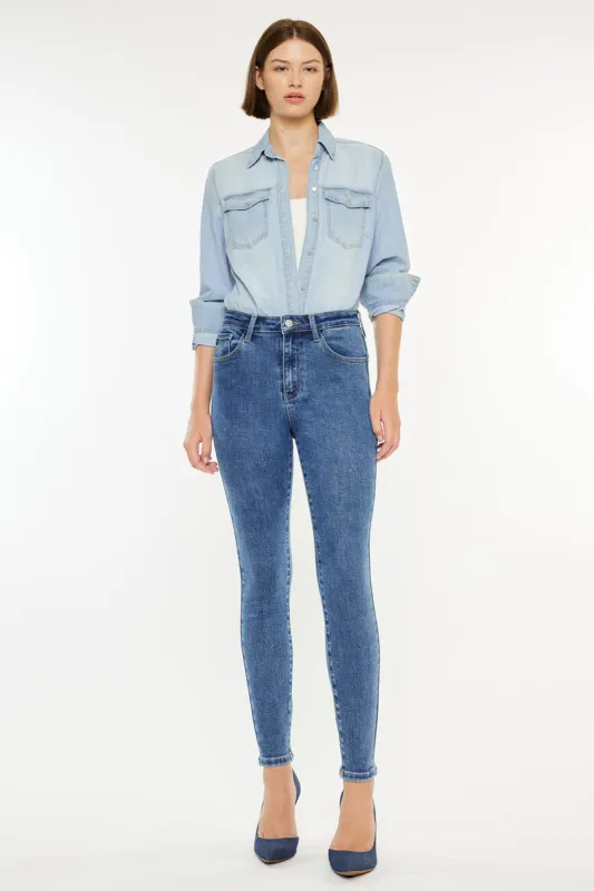 Bev Essentials High Rise Ankle Skinny Jeans made by Kan Can