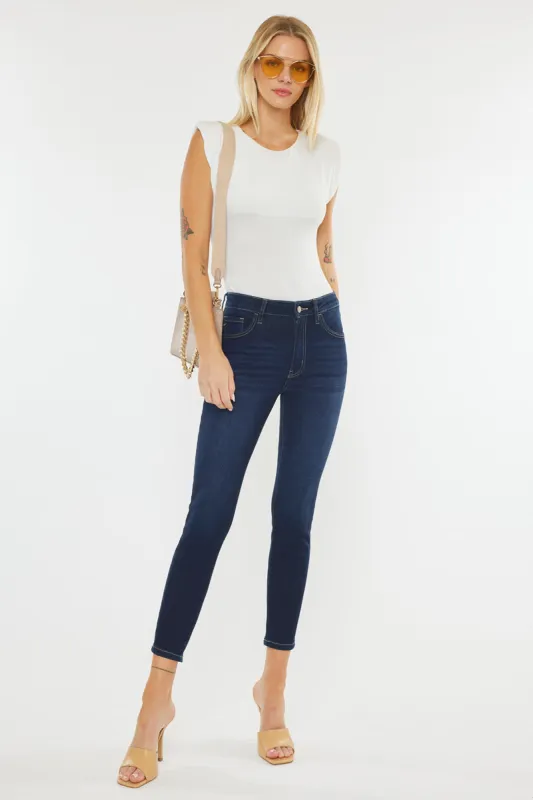 Teegan High Rise Cropped Skinny Jeans sold by Kan Can