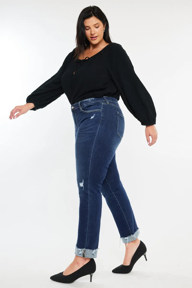 Sydney Essentials Mid Rise Slim Straight Leg Jeans (Plus) sold by Kan Can product image thumbnail 4