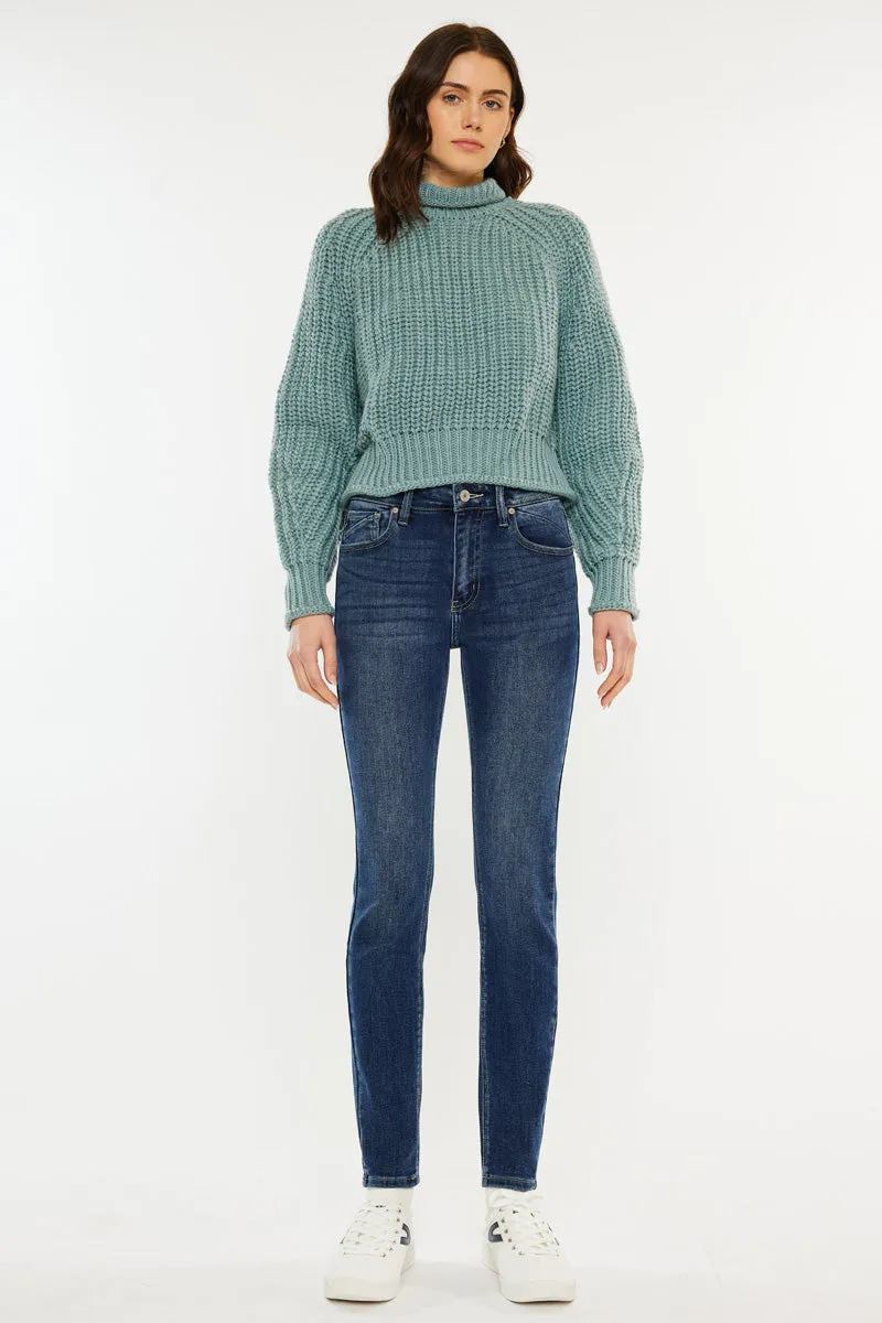 Rochelle High Rise Fleeced Super Skinny sold by Kan Can product image thumbnail 3