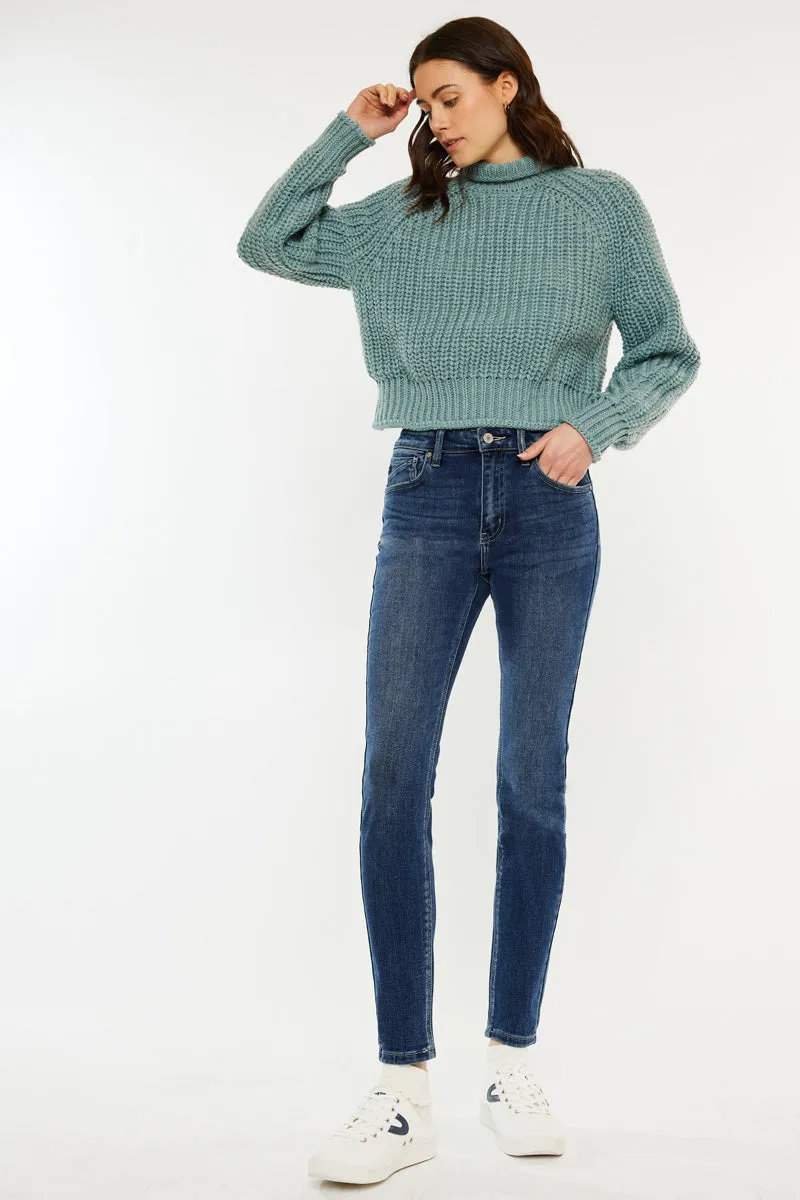 Rochelle High Rise Fleeced Super Skinny sold by Kan Can product image thumbnail 4