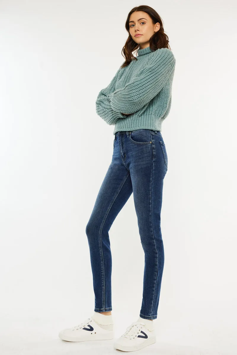 Rochelle High Rise Fleeced Super Skinny sold by Kan Can product image thumbnail 5